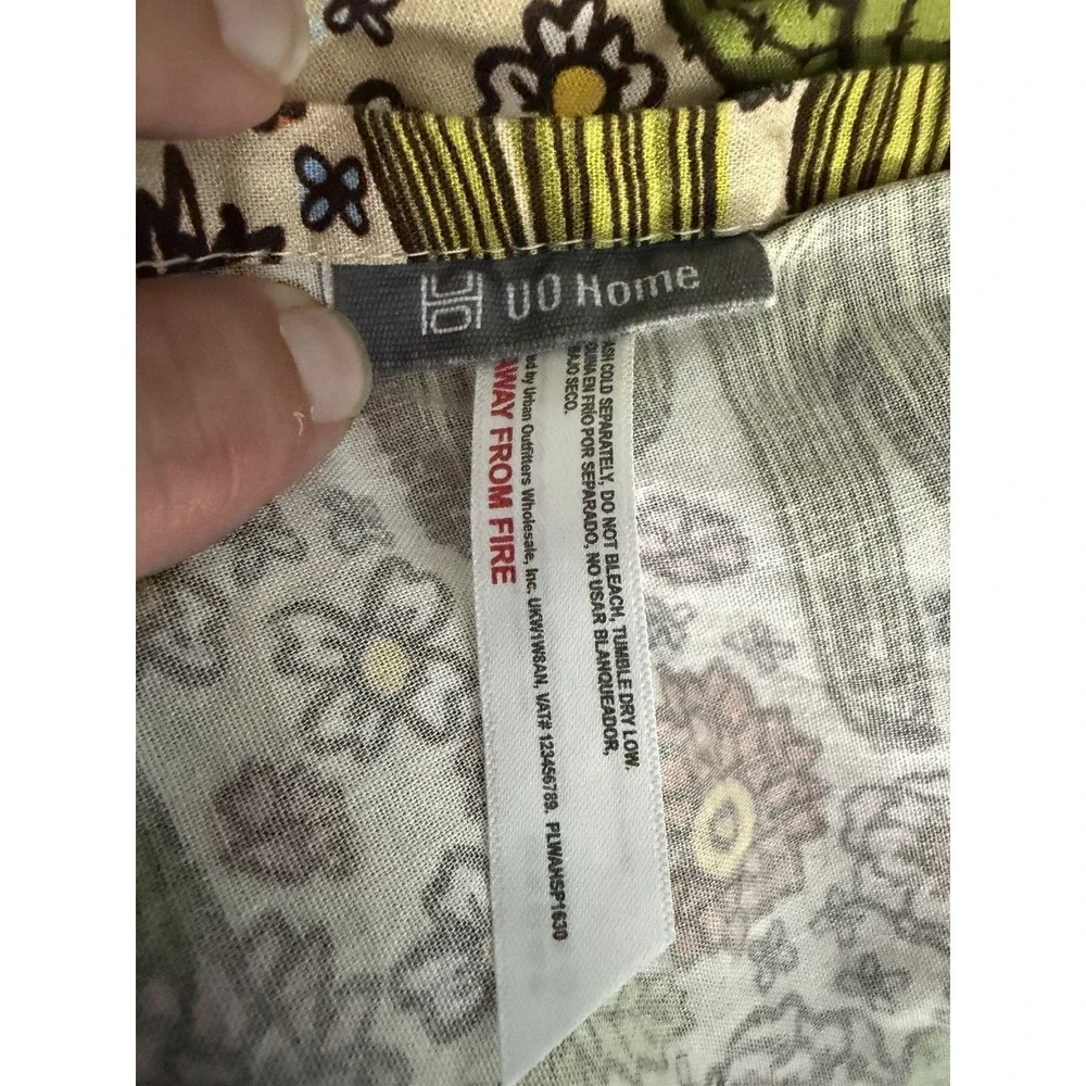 UO Home Urban Outfitters Full Size Cactus Floral 100% Cotton Sheet Set Boho